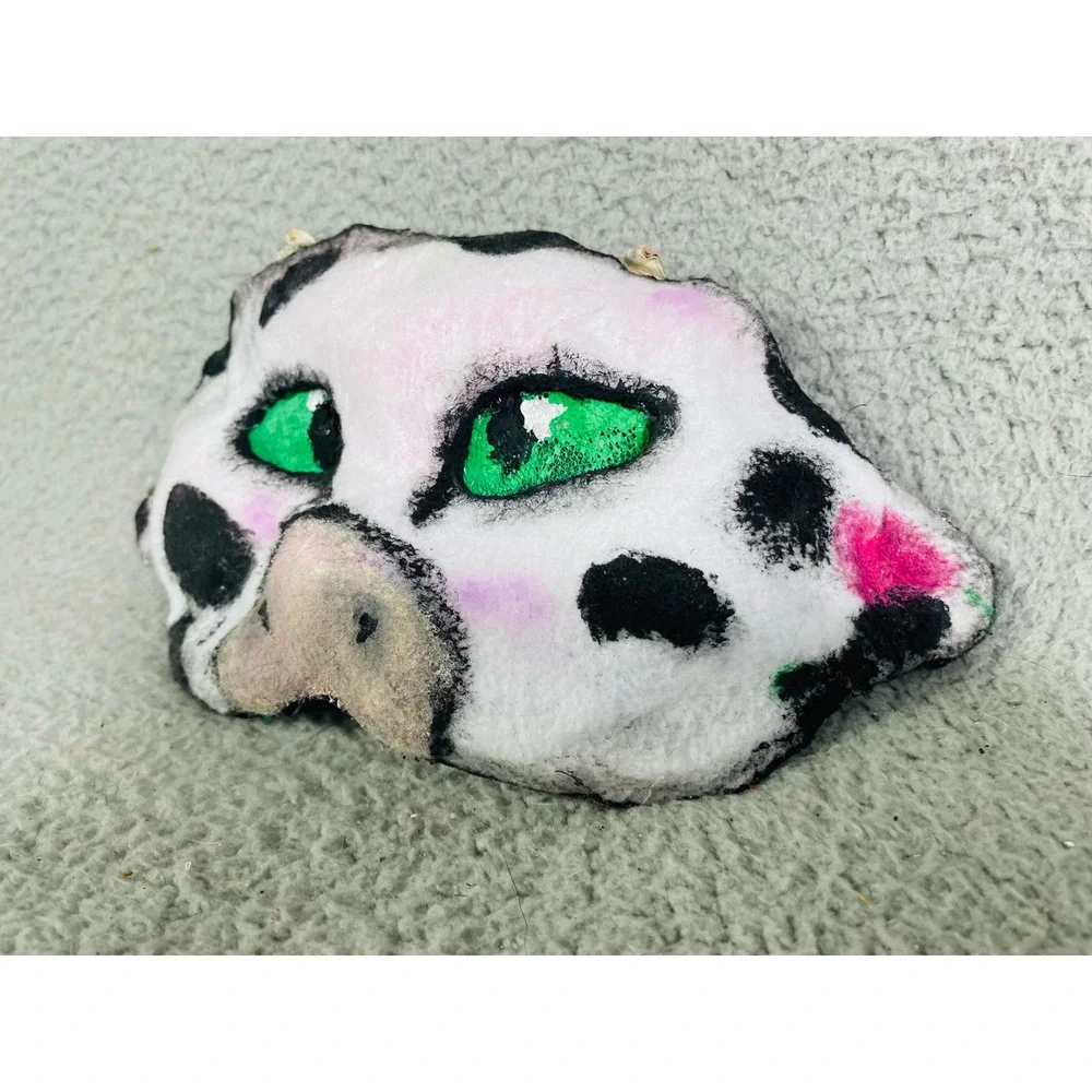Novelty Cow Mask Costume‎ Cosplay Animal Handmade Decorative Funky Therian